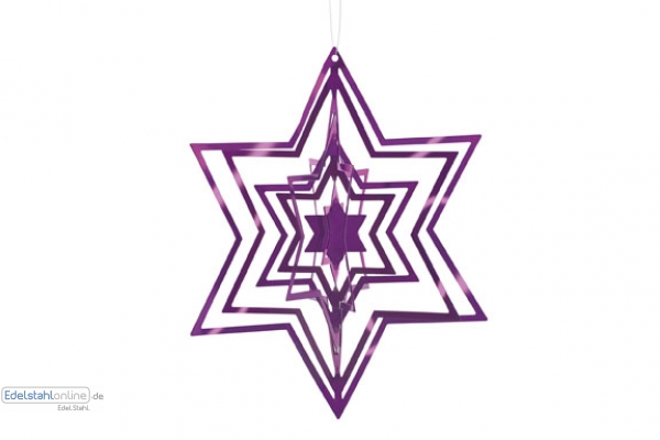 3D Ornament L lila Star